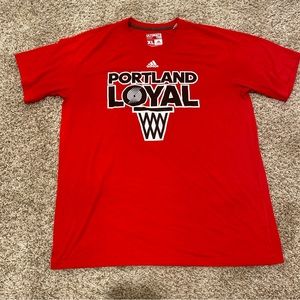 Portland Trailblazers Adidas Climalite Red Mens XL Portland Loyal Ultimate Tee
